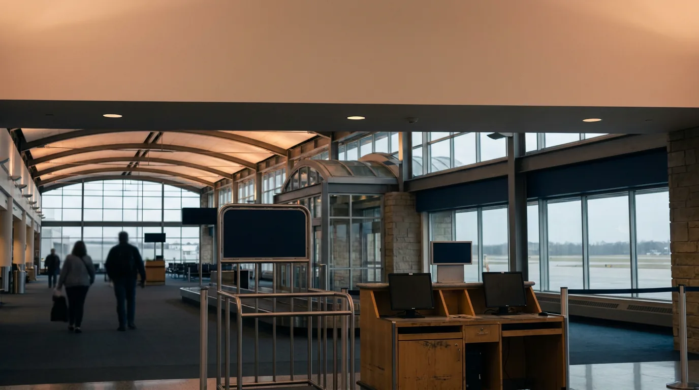 Zone de livraison des bagages dans un terminal calme — Réclamer Air France